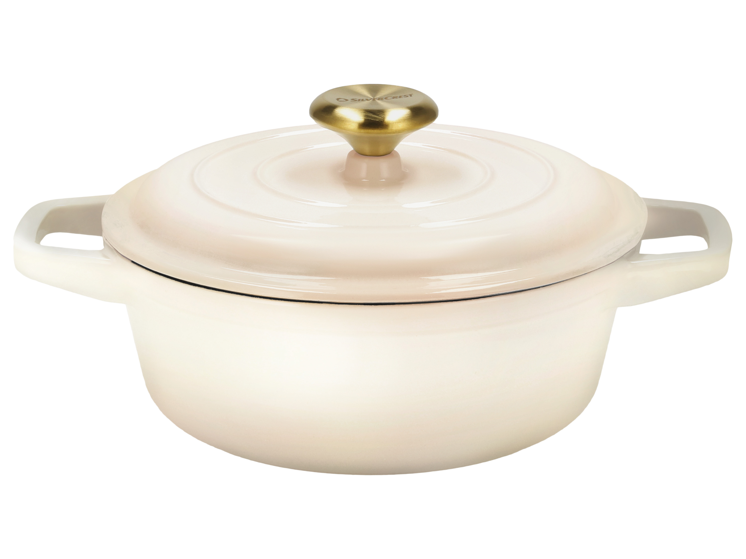 SILVERCREST® Premium-Gusseisentopf-Set, 1,9 l / 2,9 l / 4,2 l (Beige)
