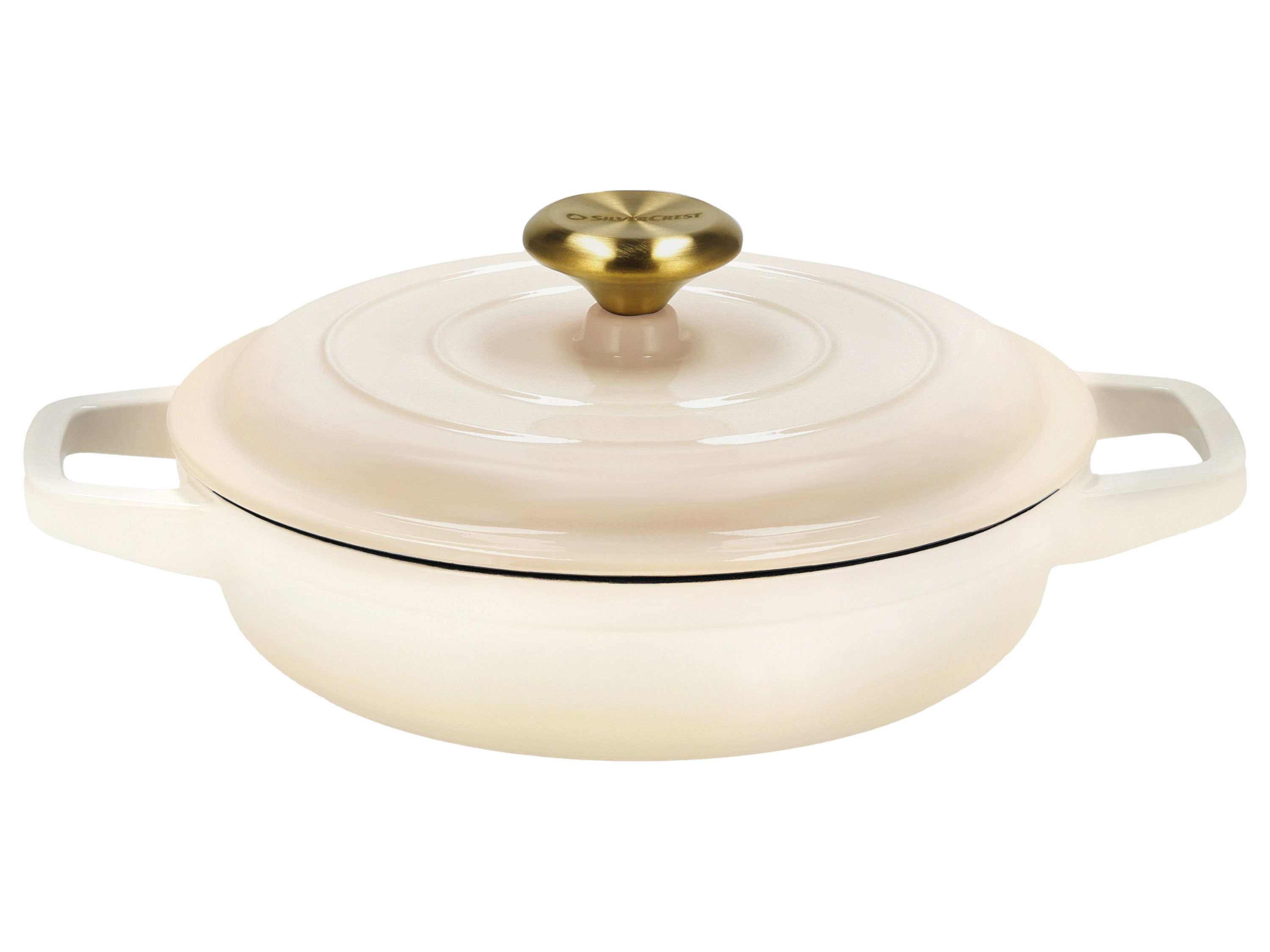 SILVERCREST® Premium-Gusseisentopf-Set, 1,9 l / 2,9 l / 4,2 l (Beige) Bild 2