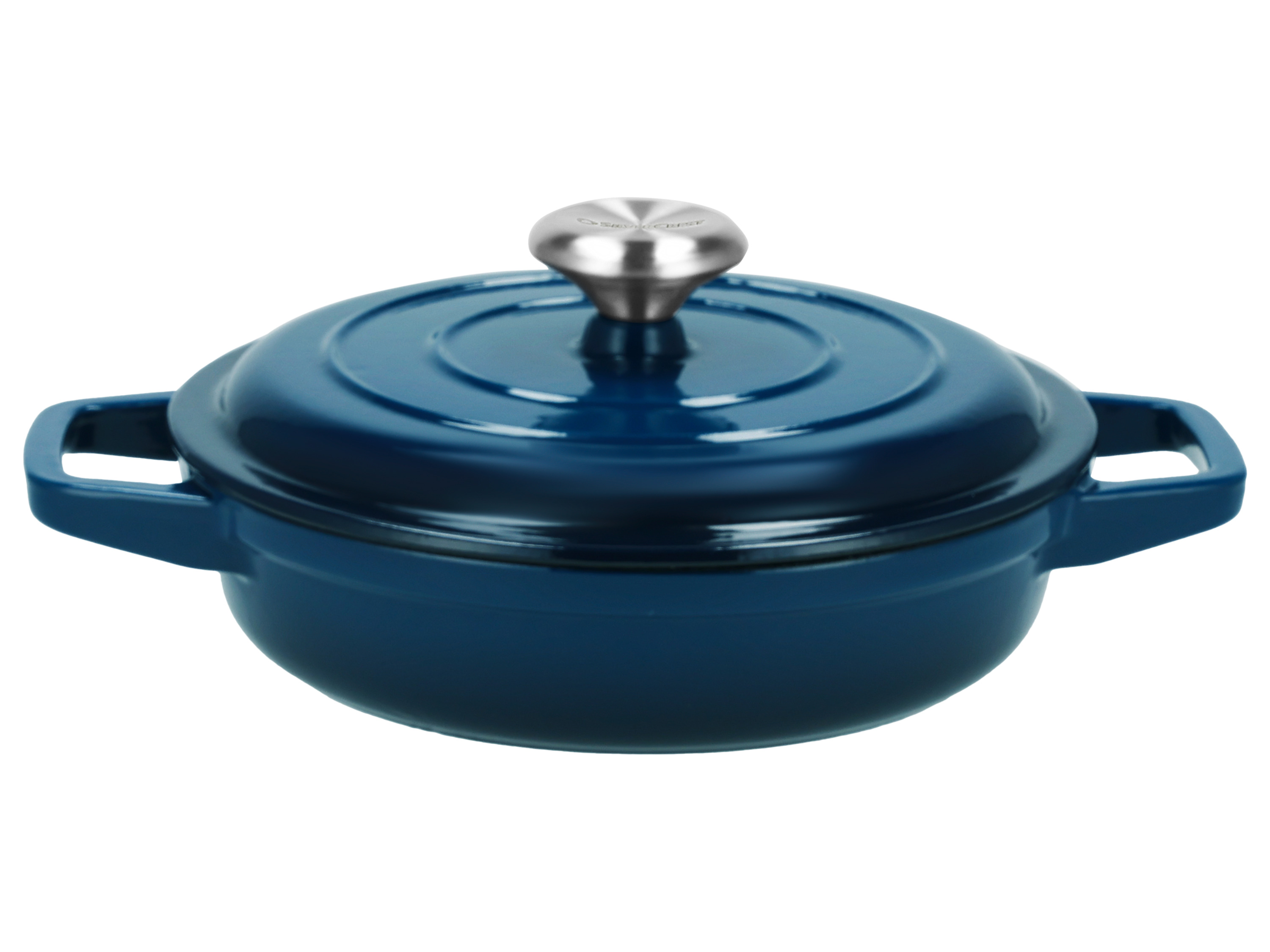 SILVERCREST® Premium-Gusseisentopf-Set, 1,9 l / 2,9 l / 4,2 l (Dunkelblau)
