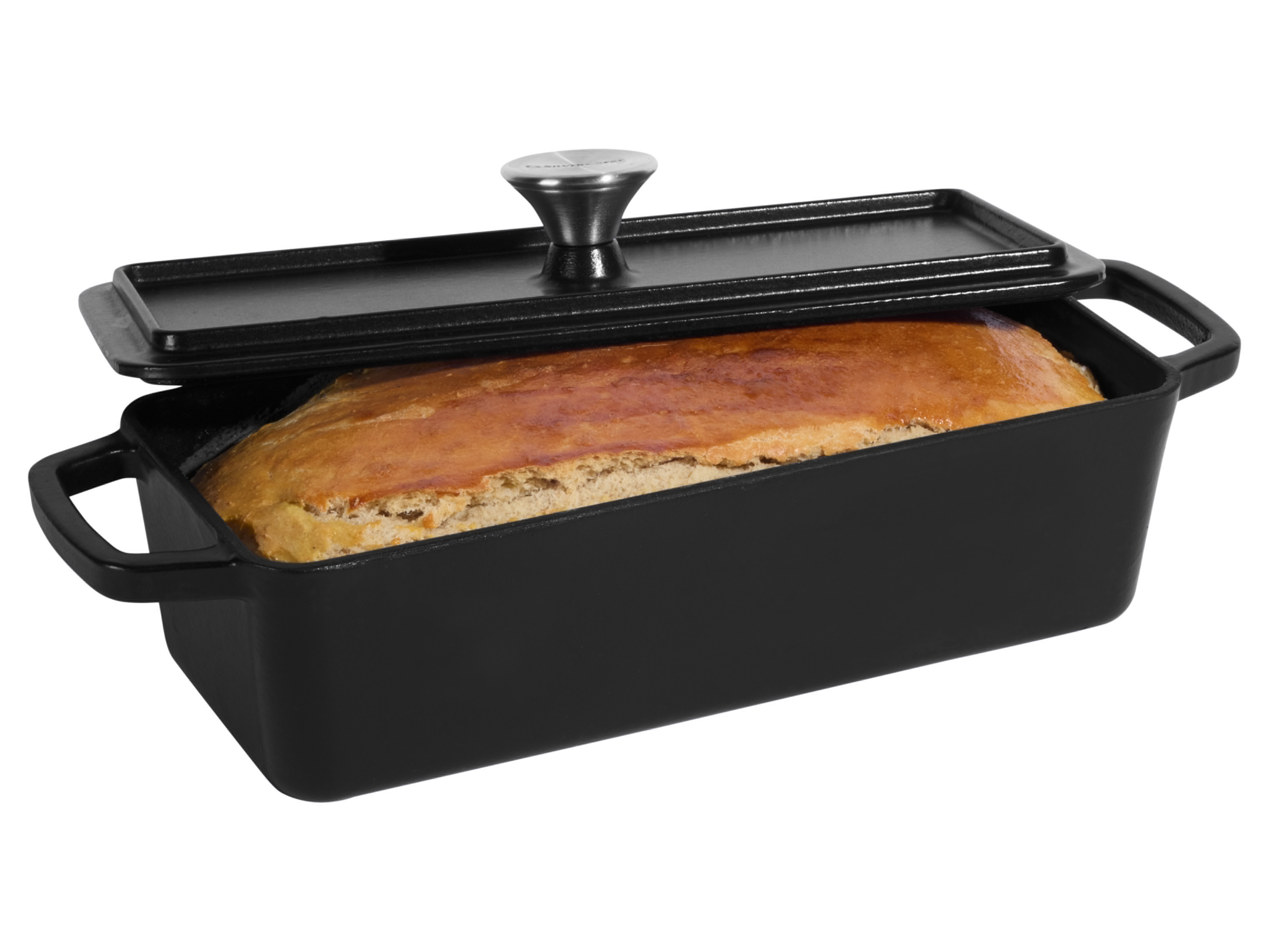 SILVERCREST® Premium-Gusseisenbrottopf / Premium-Gusseisenbrotbackform (Rechteckig, Schwarz)