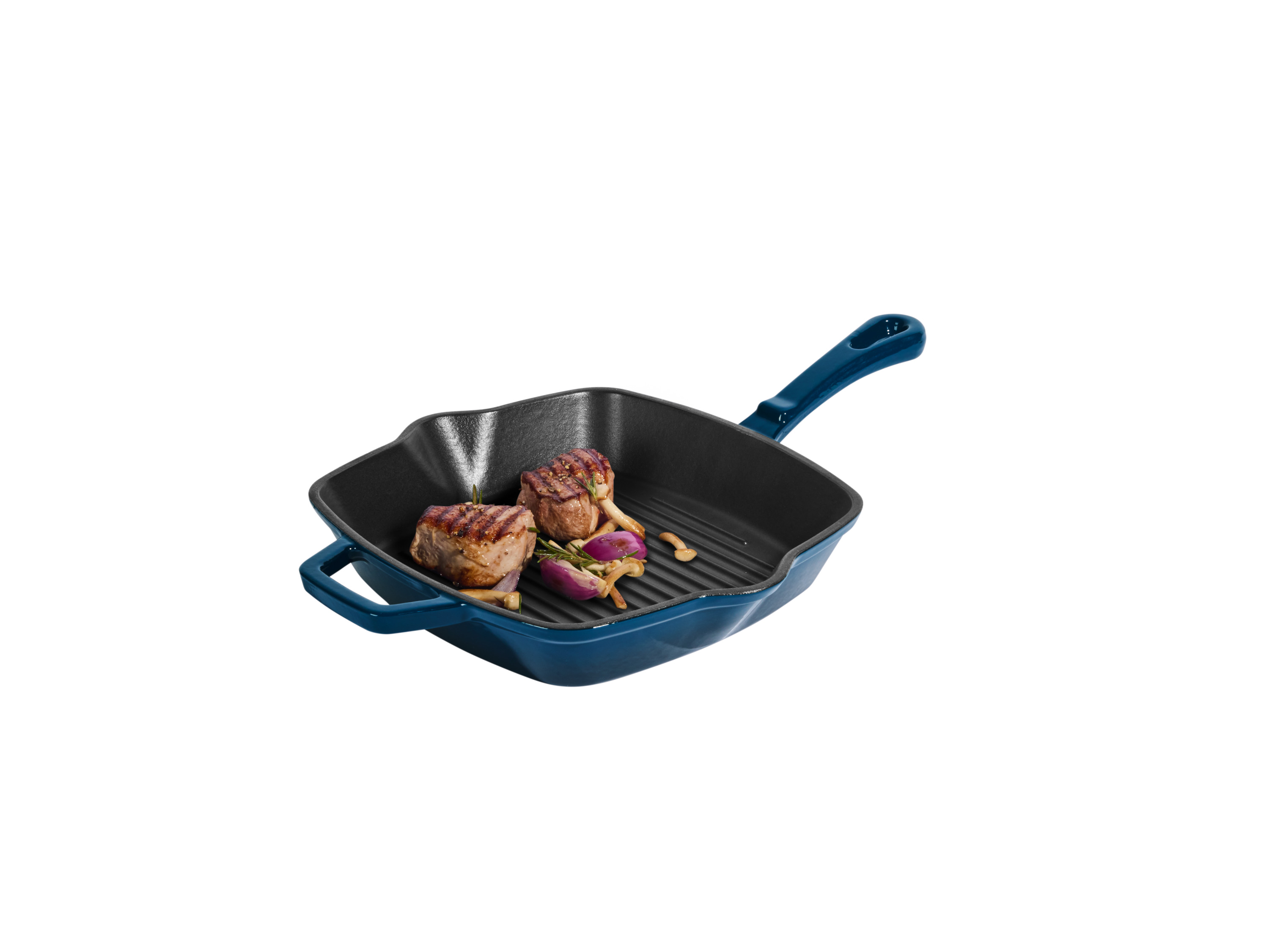 SILVERCREST® Premium-Gusseisengrillpfanne / Premium-Gusseisenpfanne (Eckig, Blau) Bild 2