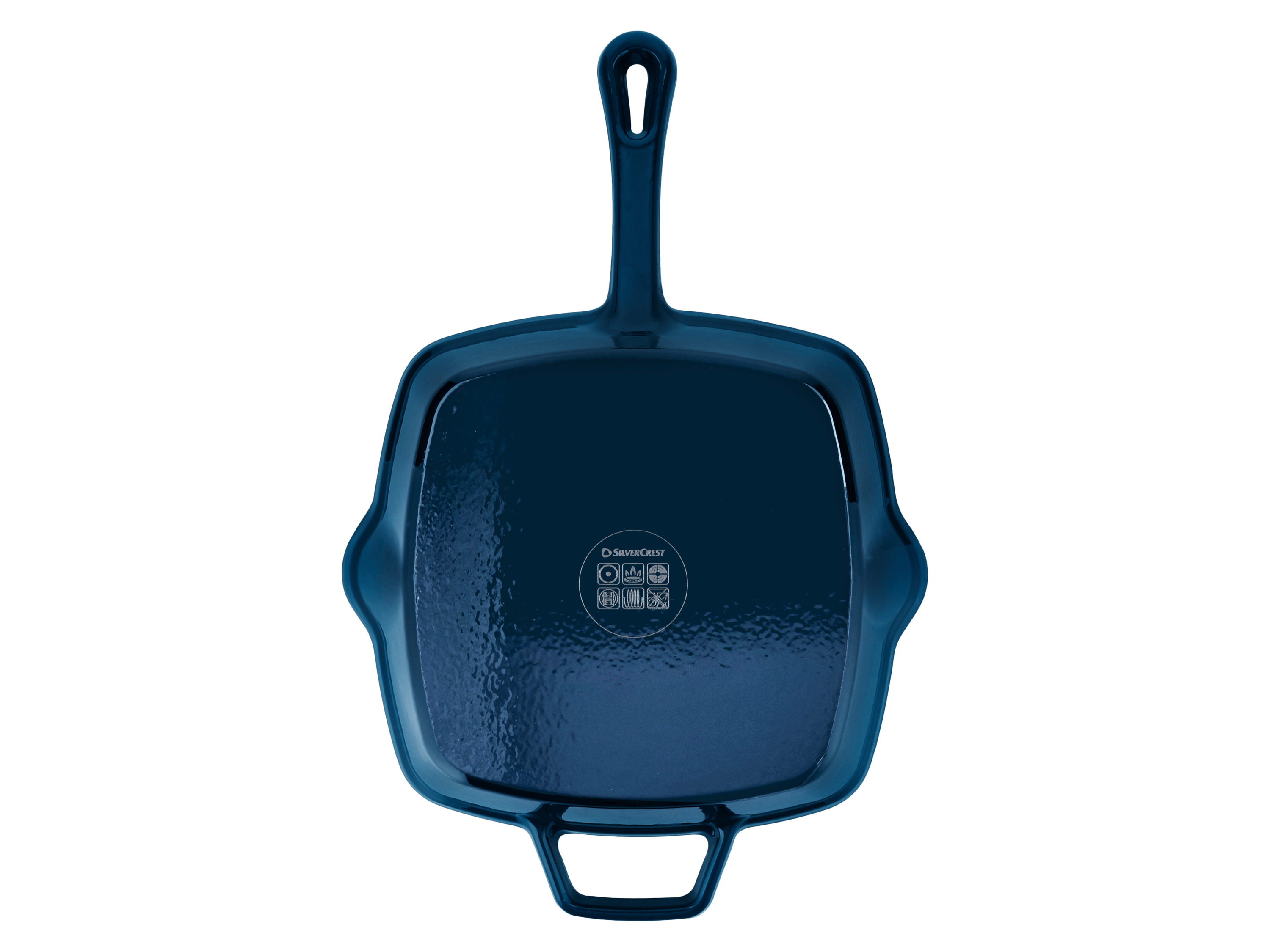 SILVERCREST® Premium-Gusseisengrillpfanne / Premium-Gusseisenpfanne (Eckig, Blau) Bild 3