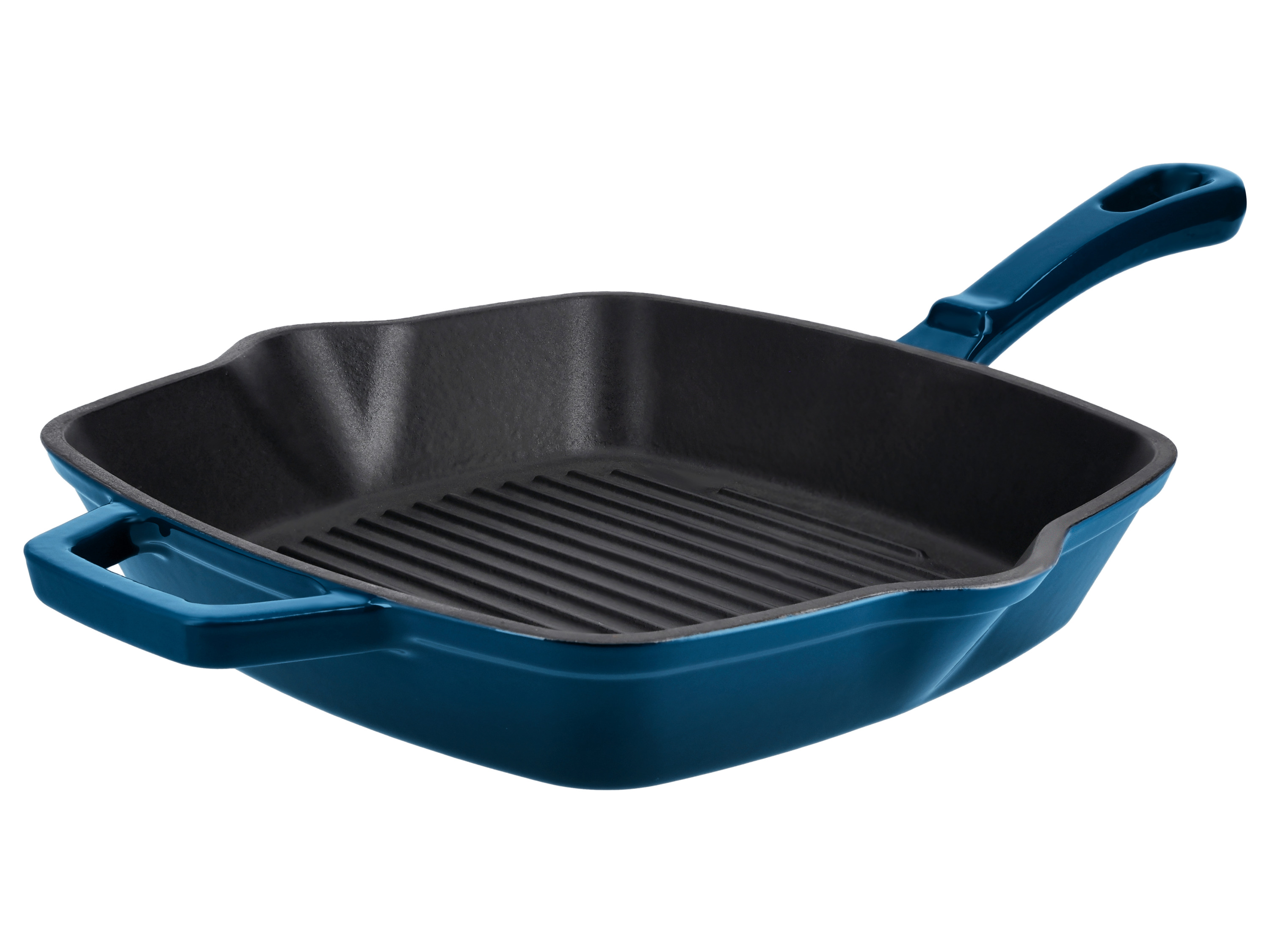 SILVERCREST® Premium-Gusseisengrillpfanne / Premium-Gusseisenpfanne (Eckig, Blau) Bild 4