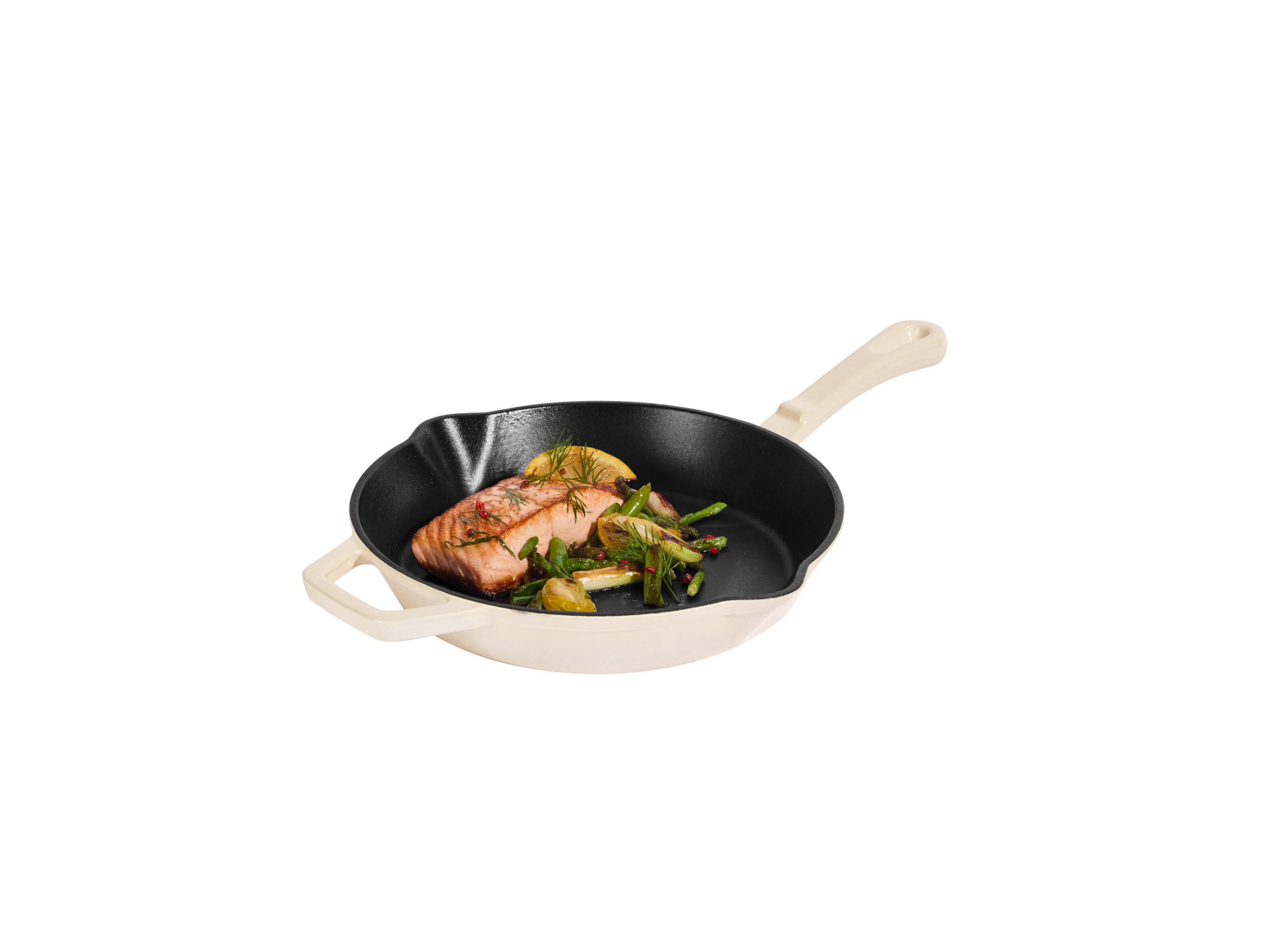 SILVERCREST® Premium-Gusseisengrillpfanne / Premium-Gusseisenpfanne (Rund, Creme) Bild 2