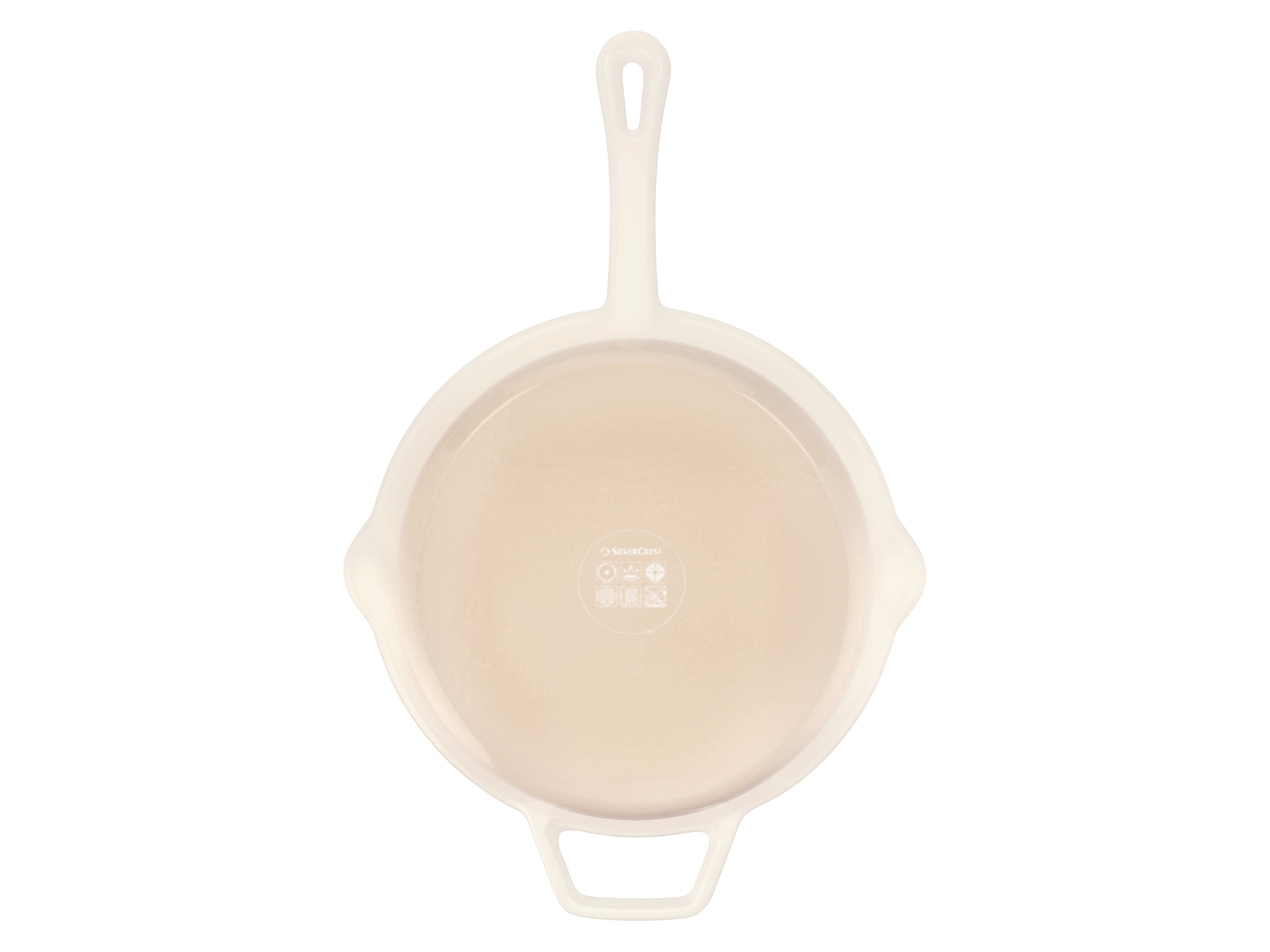 SILVERCREST® Premium-Gusseisengrillpfanne / Premium-Gusseisenpfanne (Rund, Creme) Bild 3