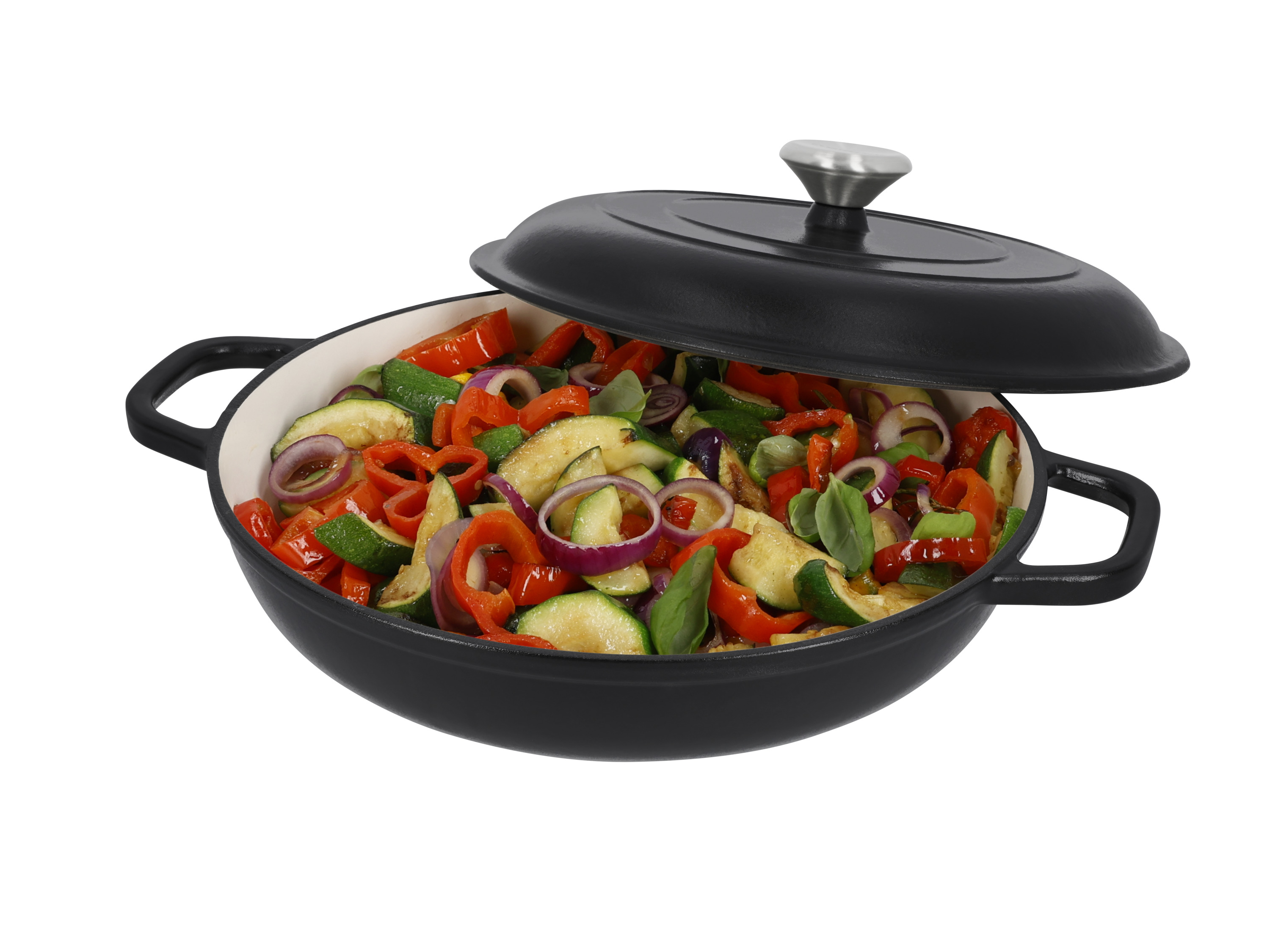 SILVERCREST® Premium-Gusseisenservierpfanne, Ø 30 cm (Schwarz) Bild 4