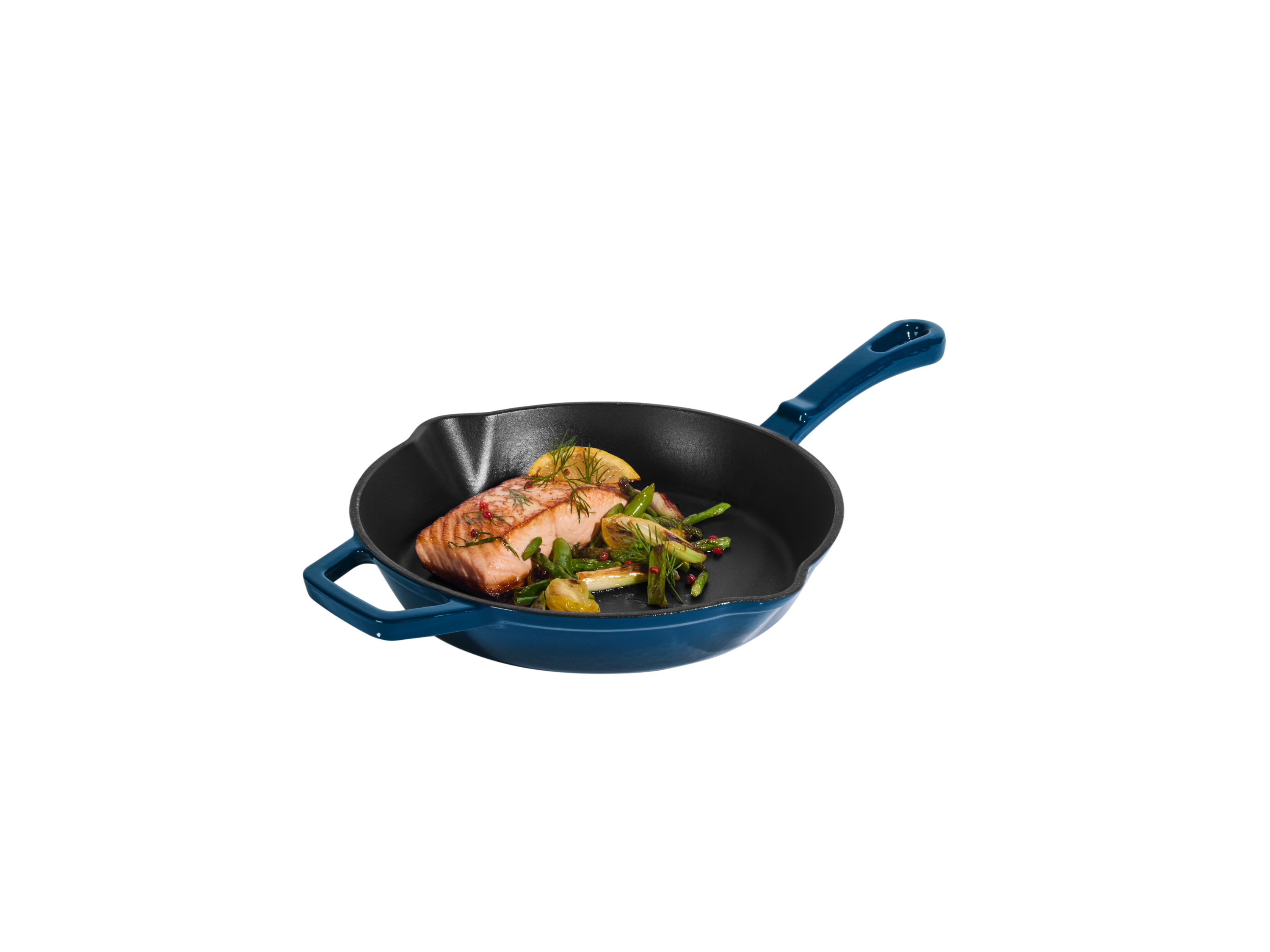 SILVERCREST® Premium-Gusseisengrillpfanne / Premium-Gusseisenpfanne (Rund, Blau) Bild 4