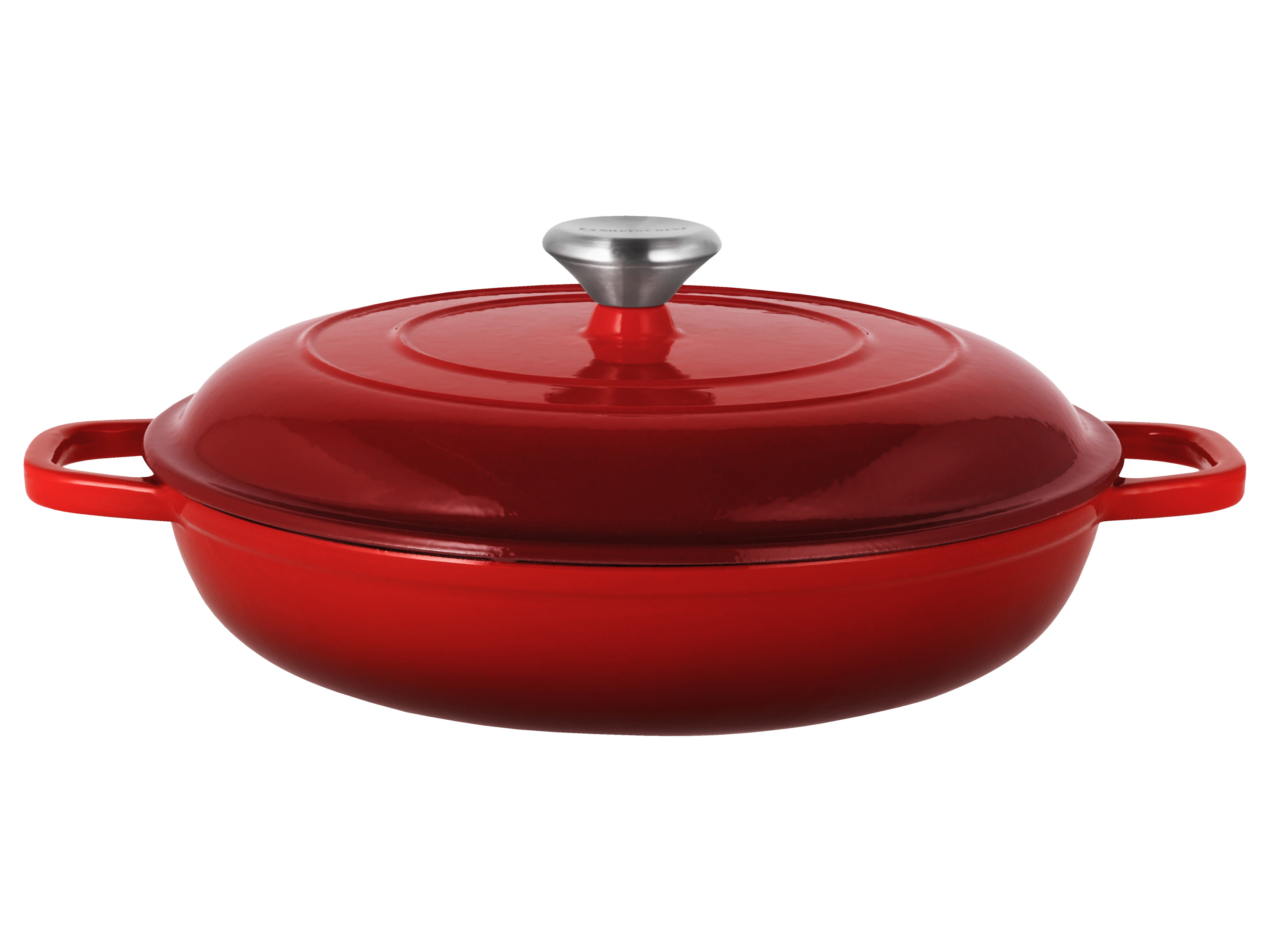 SILVERCREST® Premium-Gusseisenservierpfanne, Ø 30 cm (Rot) Bild 2