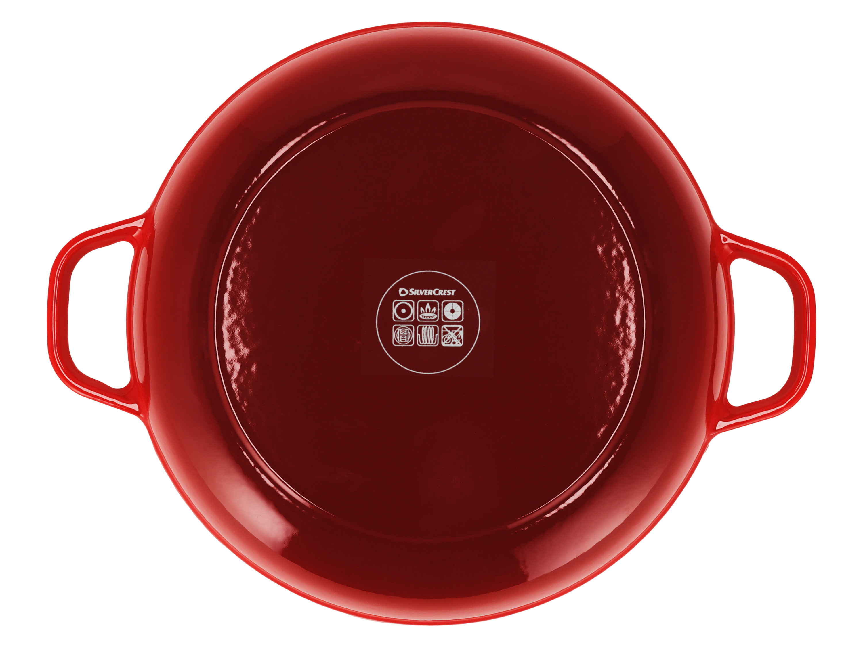 SILVERCREST® Premium-Gusseisenservierpfanne, Ø 30 cm (Rot) Bild 3
