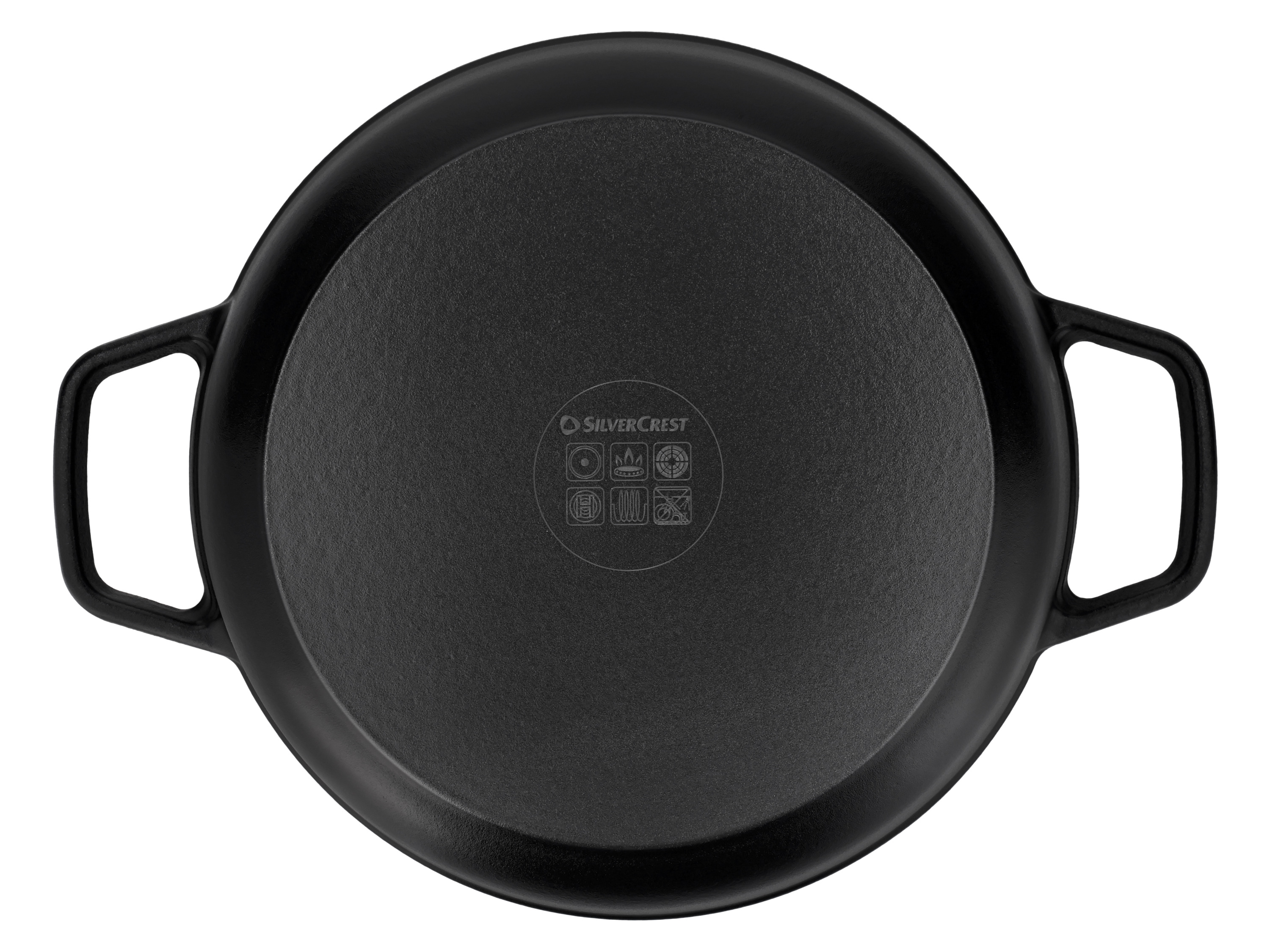 SILVERCREST® Premium Gusseisentopf, Ø 25 cm (Schwarz)