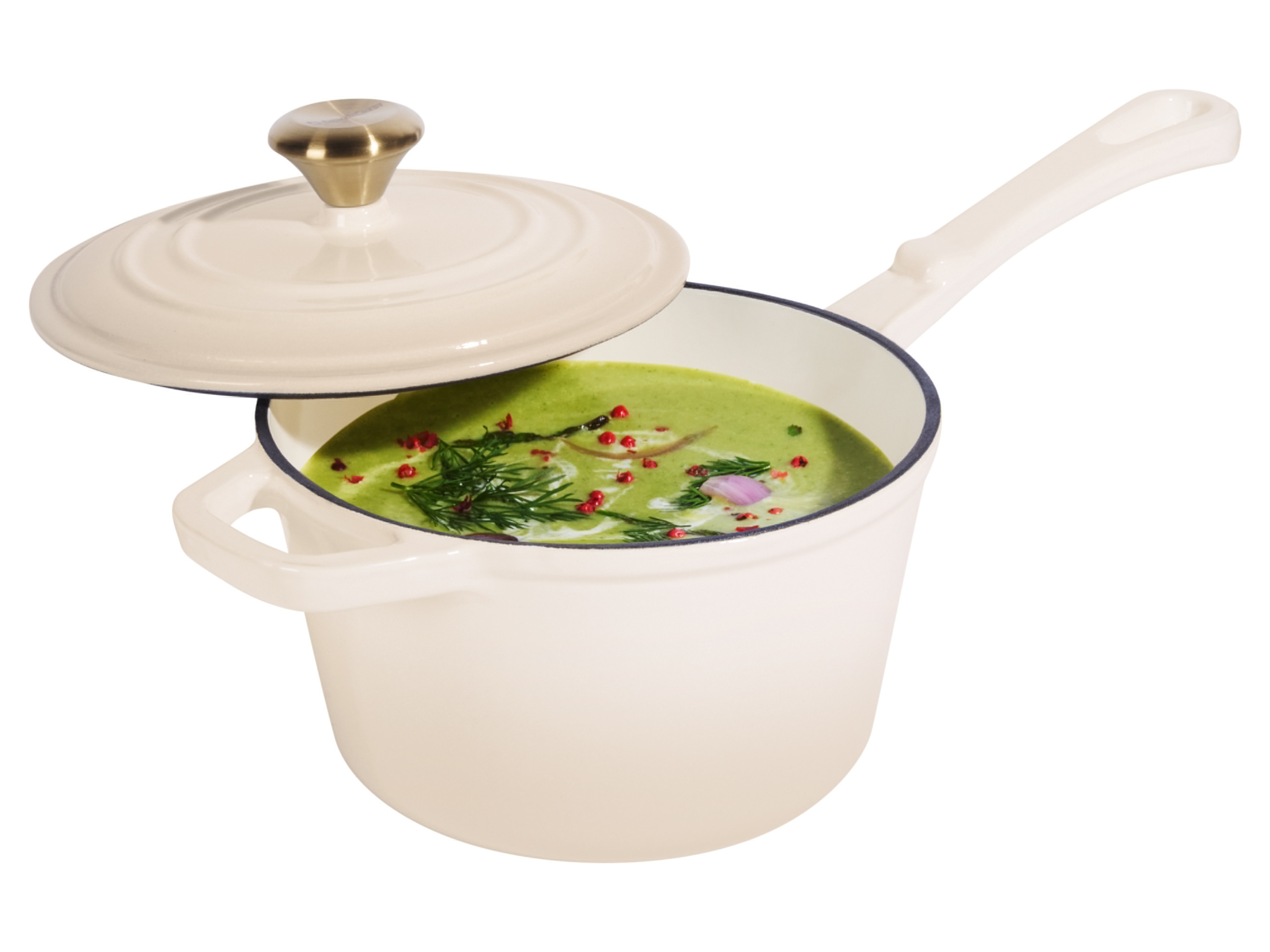 SILVERCREST® Premium Gusseisenkasserolle, Ø 18 cm (Creme) Bild 2