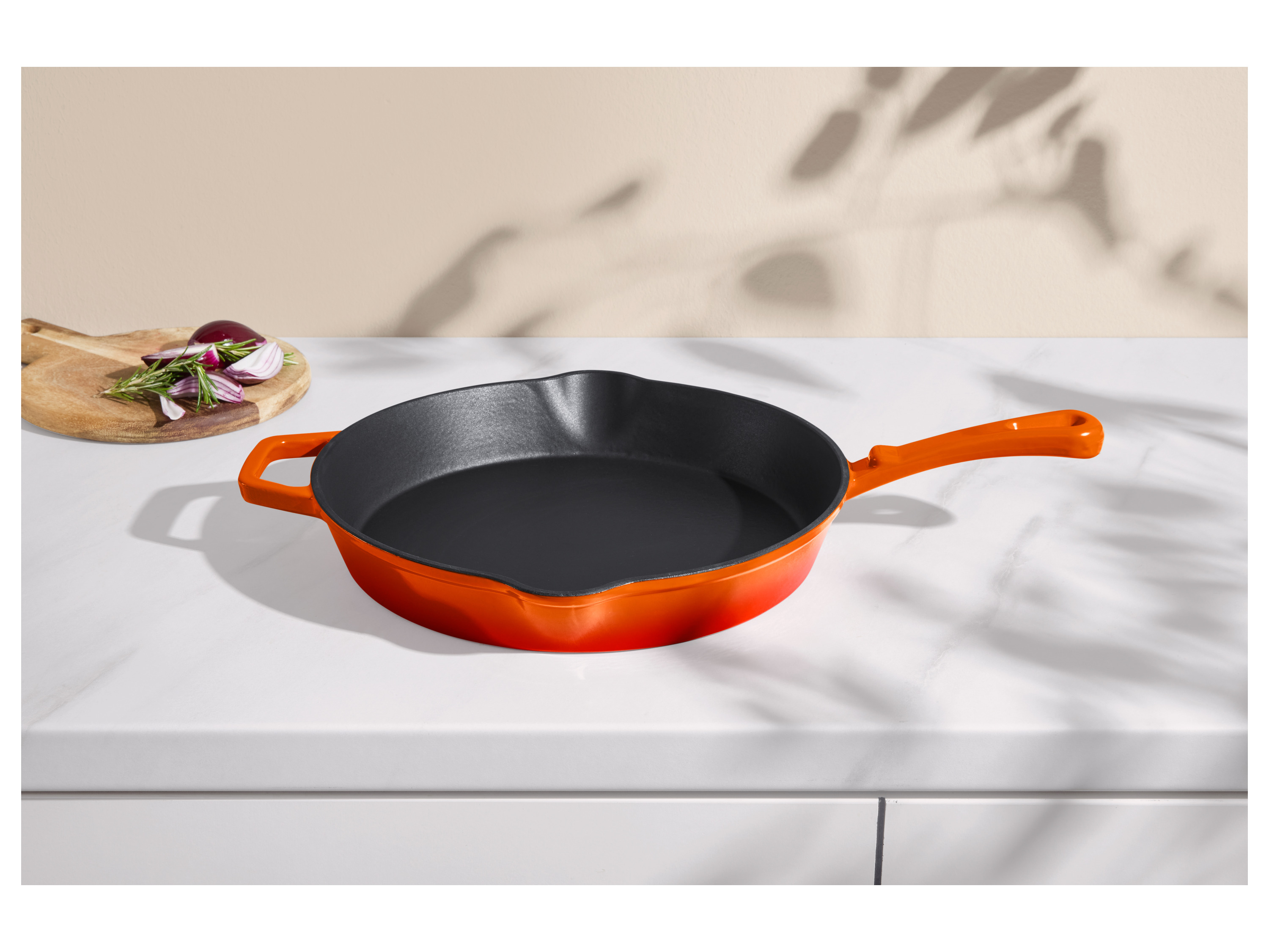 SILVERCREST® Premium-Gusseisenpfanne, Ø 30 cm (Orange)