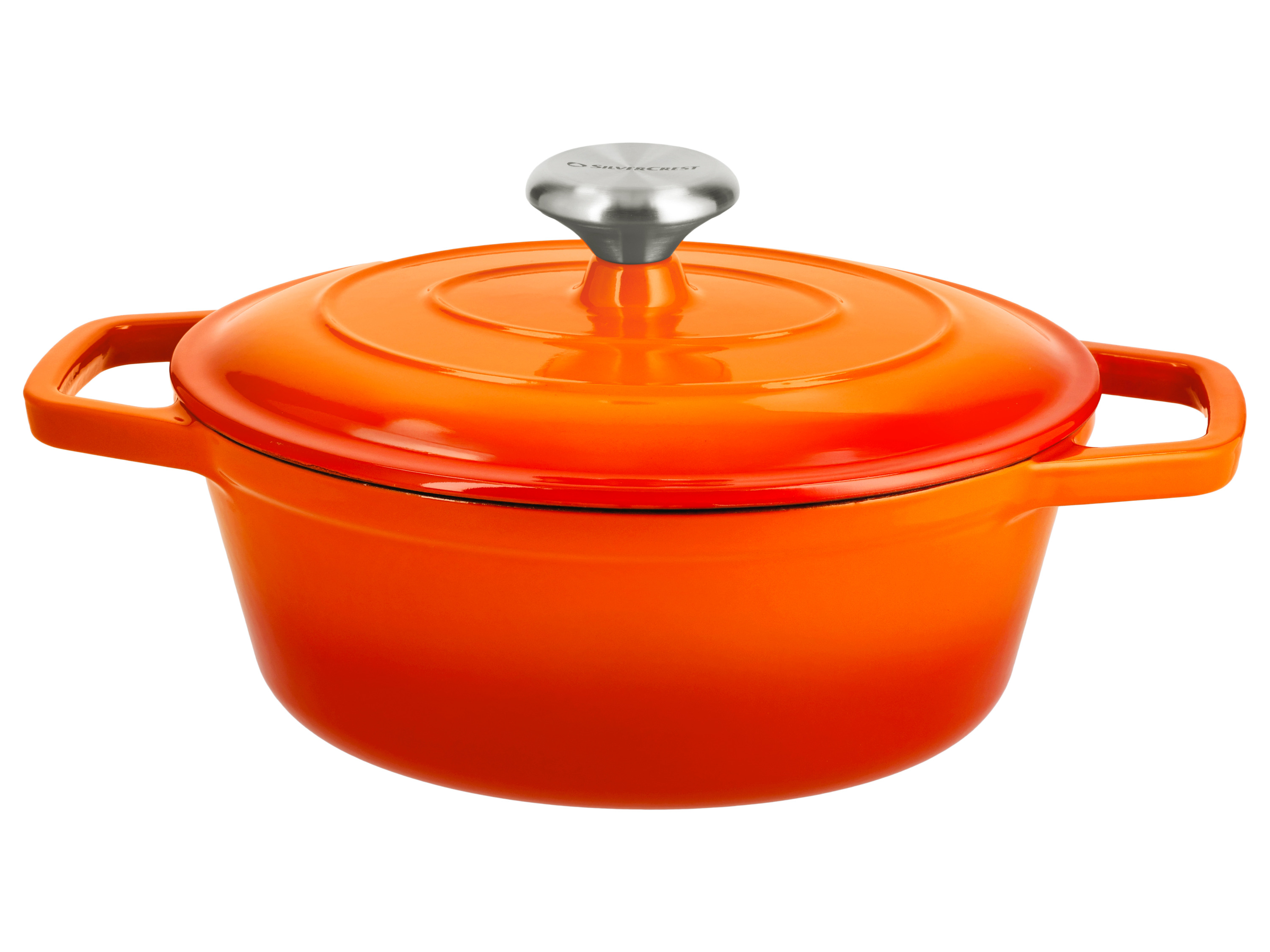 SILVERCREST® Premium Gusseisenbräter, Ø 24 cm (orange) Bild 4