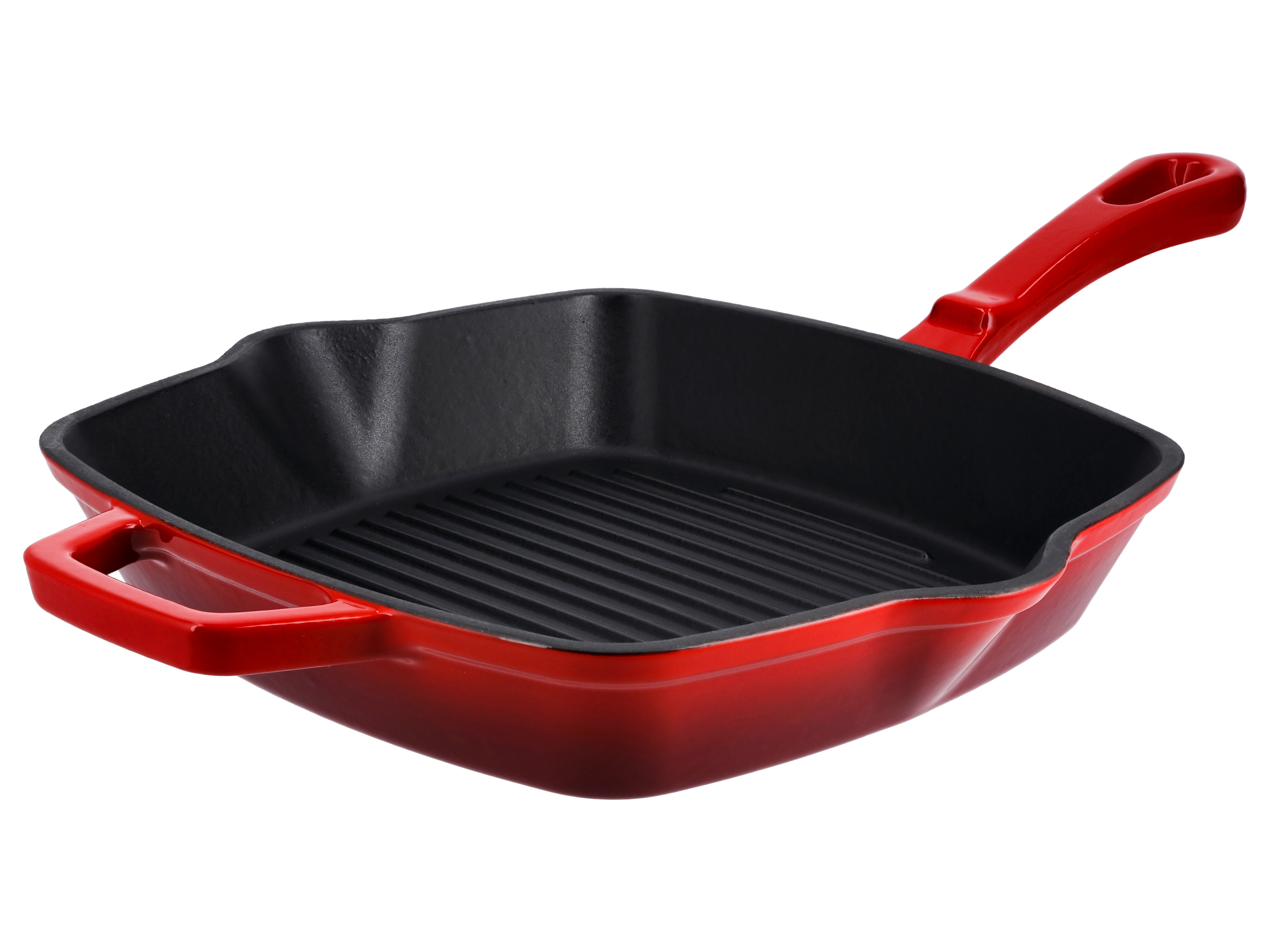 SILVERCREST® Premium-Gusseisengrillpfanne / Premium-Gusseisenpfanne (Eckig, Rot) Bild 2