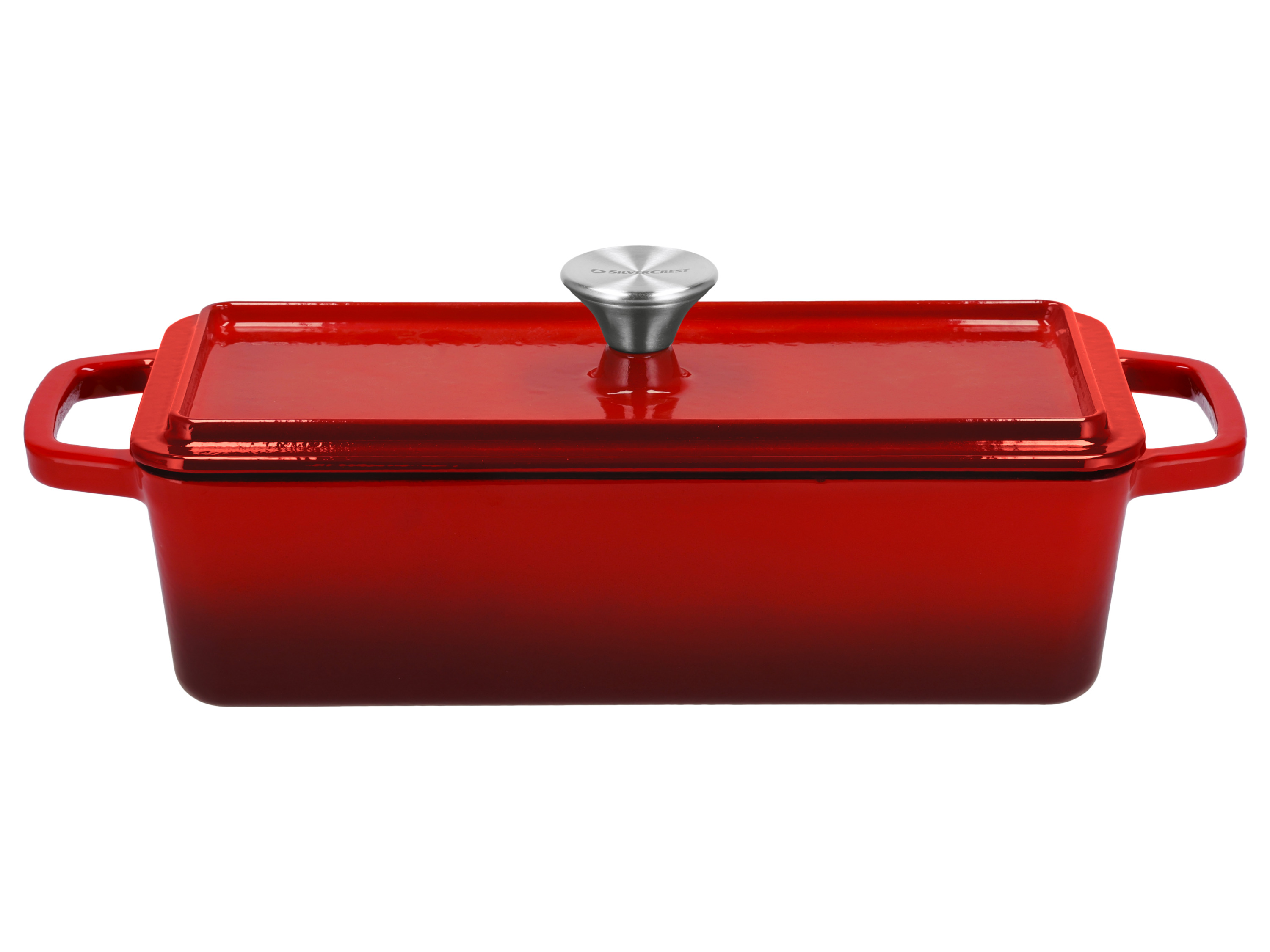 SILVERCREST® Premium-Gusseisenbrottopf / Premium-Gusseisenbrotbackform (Rechteckig, Rot) Bild 3