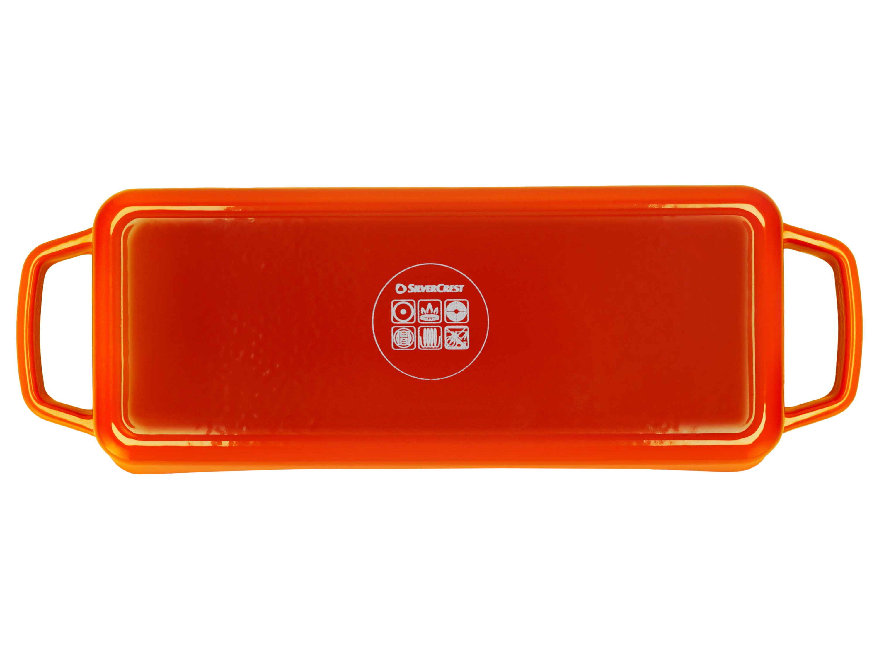 SILVERCREST® Premium-Gusseisenbrottopf / Premium-Gusseisenbrotbackform (Rechteckig, Orange)