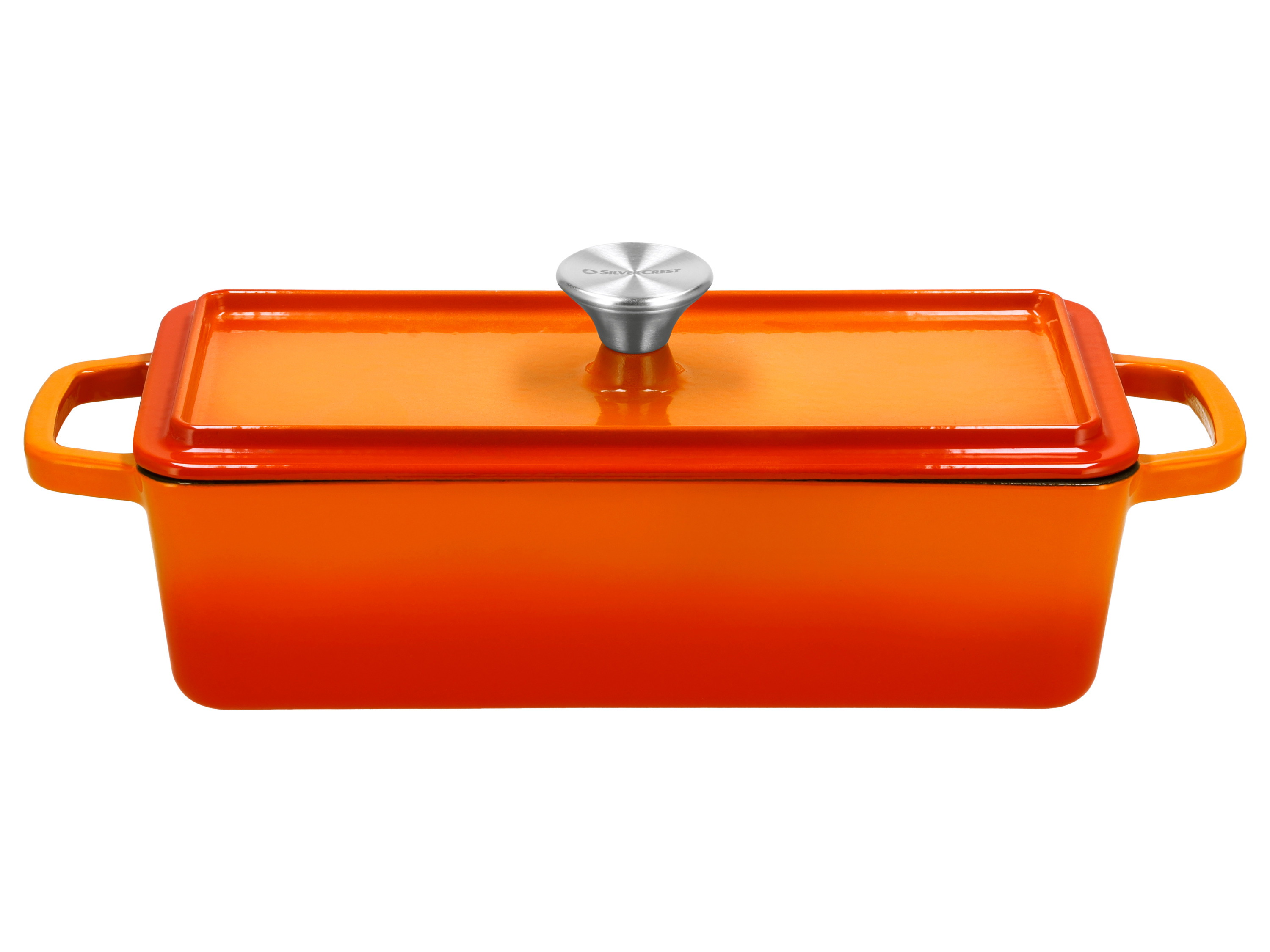 SILVERCREST® Premium-Gusseisenbrottopf / Premium-Gusseisenbrotbackform (Rechteckig, Orange) Bild 4