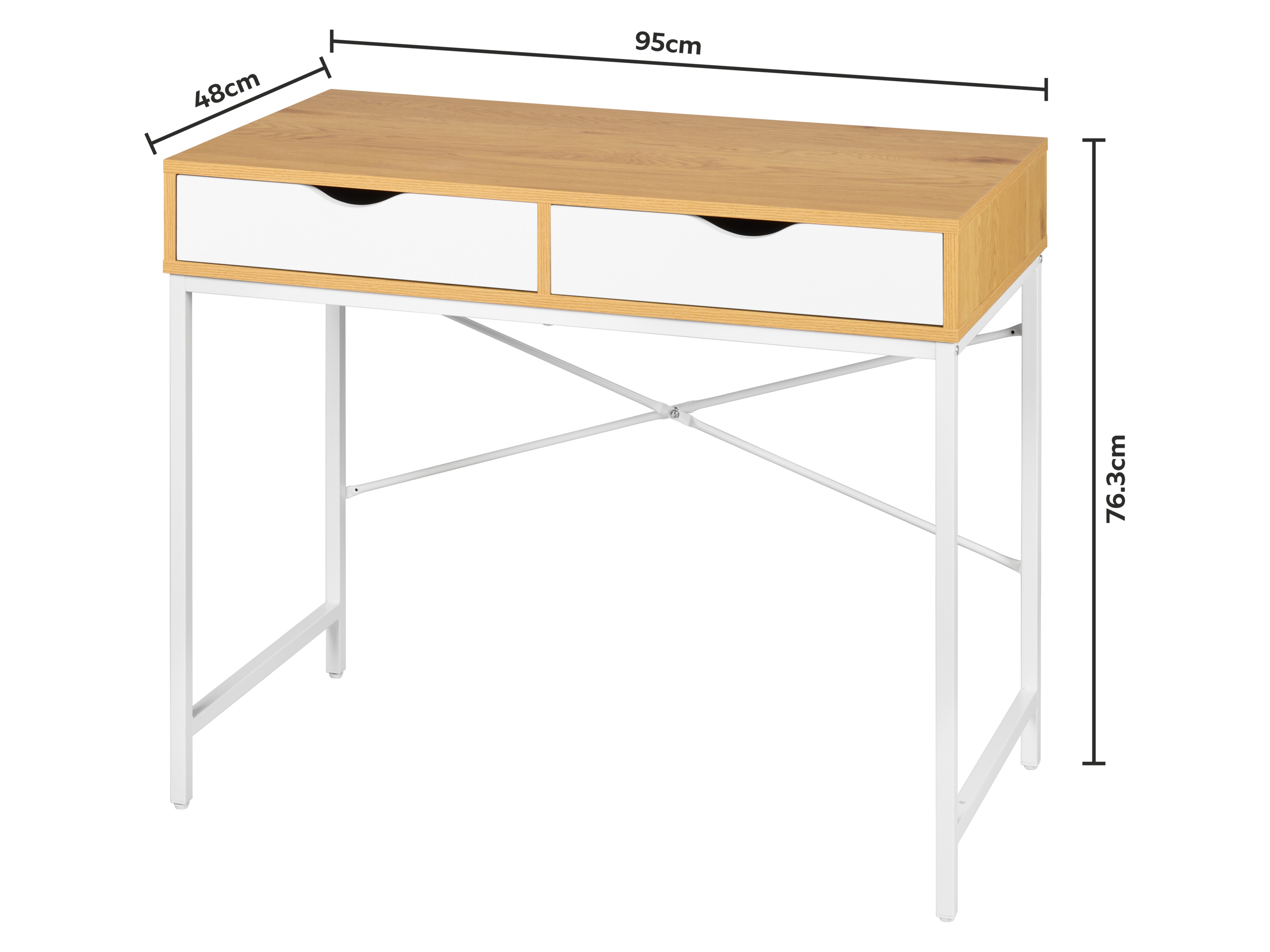 LIVARNO® Schreibtisch mit 2 Schubladen Bild 2