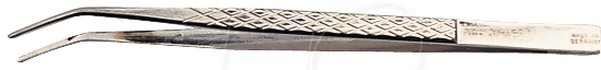 PZ 2 - Pinzette, gewinkelt, spitz, 120 mm