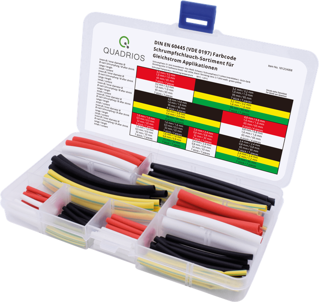 QUAD 1812CA008 - Schrumpfschlauch Set - DIN EN 60445, 100 teilig