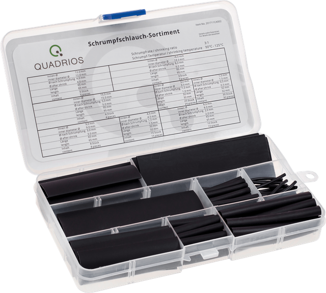 QUAD 201711CA002 - Schrumpfschlauch Box - hohe Schrumpfrate 3:1, 100 teilig