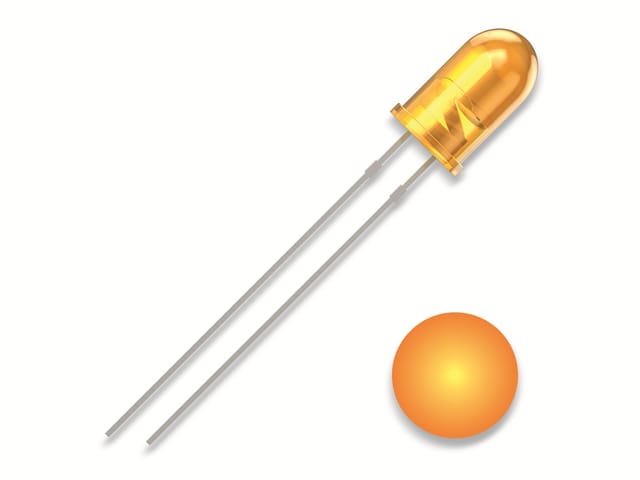 QUAD 2111O159 - LED, 5 mm, bedrahtet, gelb, 700 mcd, 30°