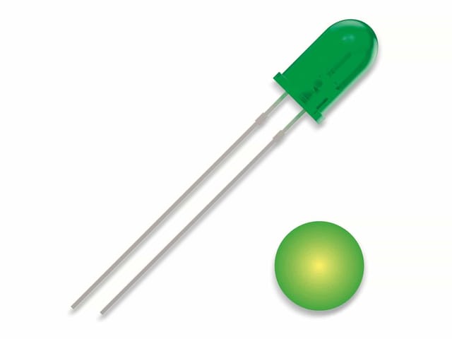 QUAD 2111O158 - LED, 5 mm, bedrahtet, gelb-grün, 700 mcd, 30°