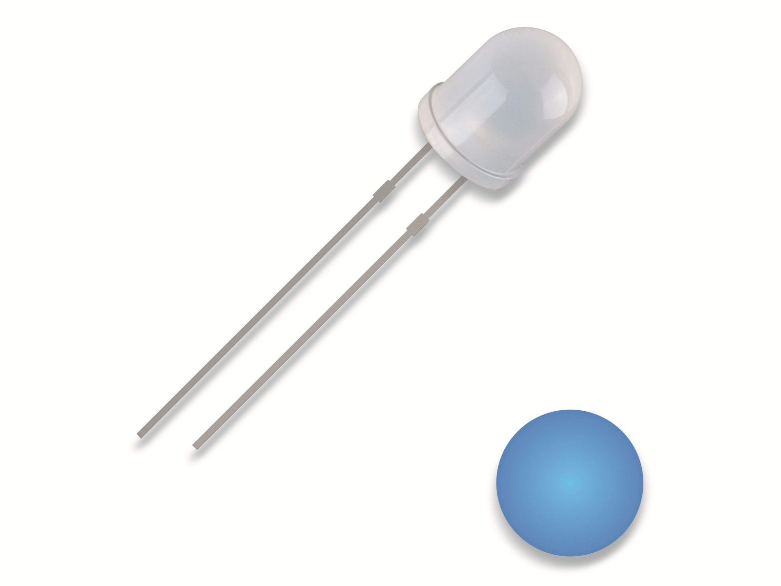 QUAD 2111O162 - LED, 3 mm bedrahtet, blau, 1300 mcd, 30°