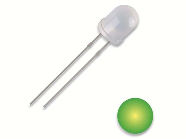 QUAD 2111O164 - LED, 3 mm bedrahtet, gelb-grün, 700 mcd, 30°