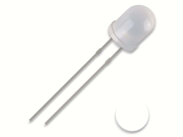 QUAD 2111O167 - LED, 5 mm bedrahtet, kaltweiß, 2500 mcd, 30°