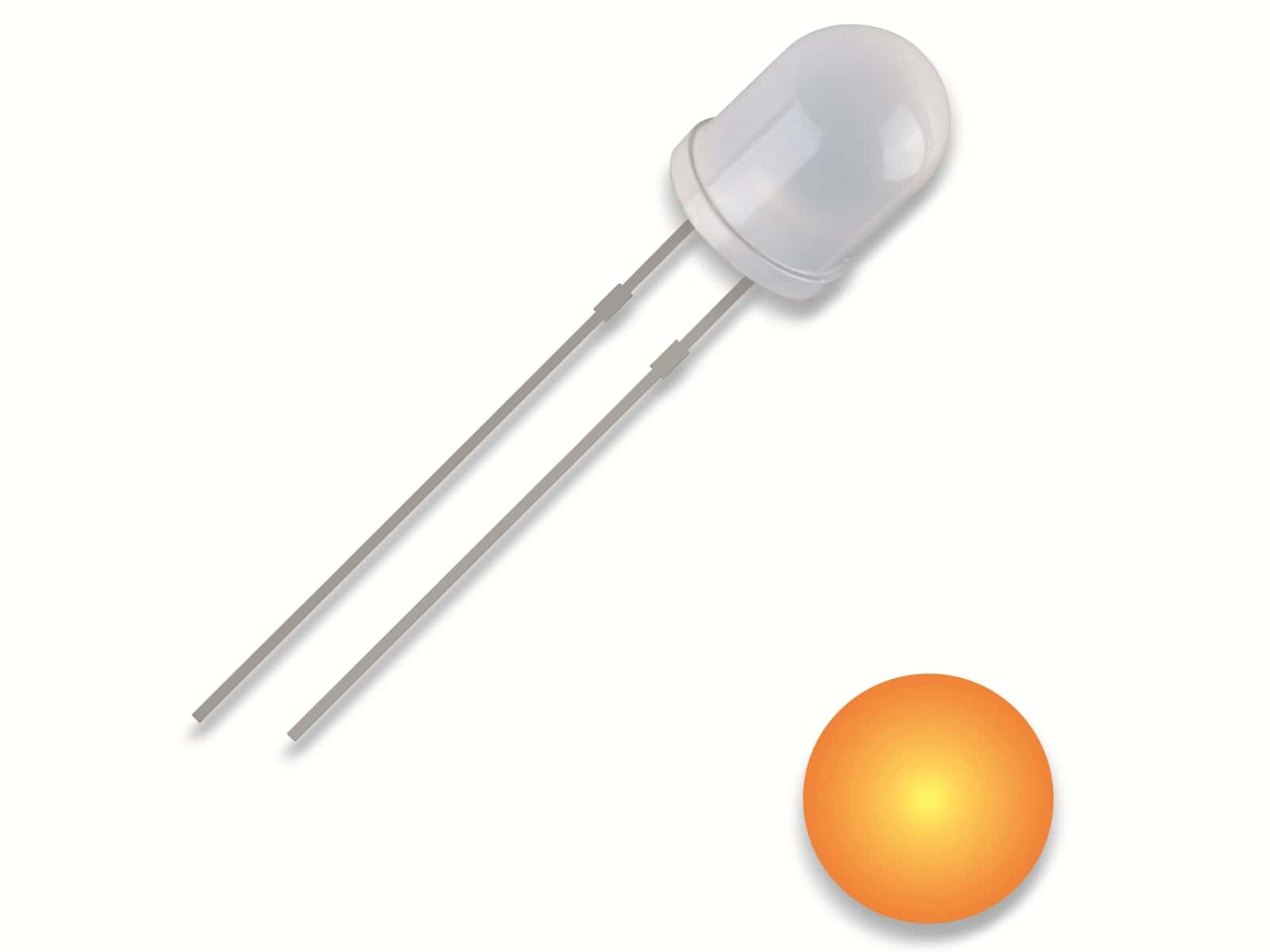 QUAD 2111O165 - LED, 3 mm bedrahtet, gelb, 700 mcd, 30°