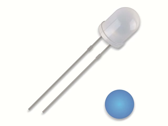 QUAD 2111O168 - LED, 5 mm bedrahtet, blau, 1300 mcd, 30°