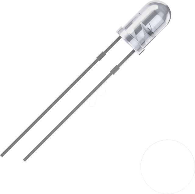 QUAD 2111O177 - LED, 3 mm bedrahtet, kaltweiß, 8000 mcd, 25°