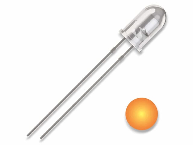 QUAD 2111O179 - LED, 5 mm bedrahtet, gelb, 2500 mcd, 25°