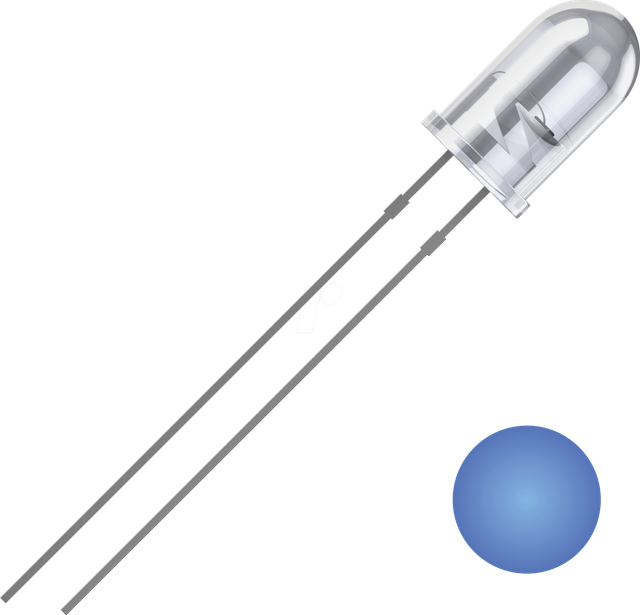 QUAD 2111O180 - LED, 5 mm bedrahtet, blau, 2500 mcd, 25°