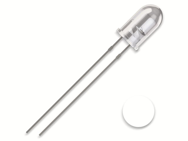 QUAD 2111O182 - LED, 5 mm bedrahtet, kaltweiß, 15000 mcd, 25°