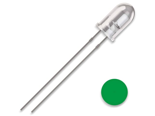 QUAD 2111O181 - LED, 5 mm bedrahtet, grün, 19000 mcd, 25°