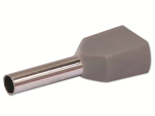 QUAD 22C434 - Twin-Aderendhülsen 0,75 mm², Grau 100 St.