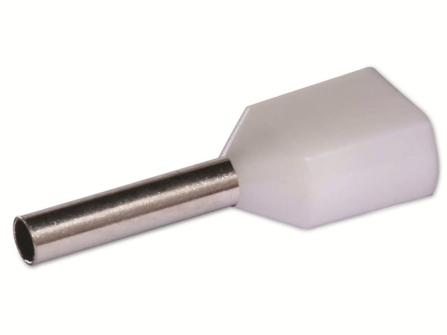 QUAD 22C433 - Twin-Aderendhülsen 0,5 mm², Weiß 100 St.