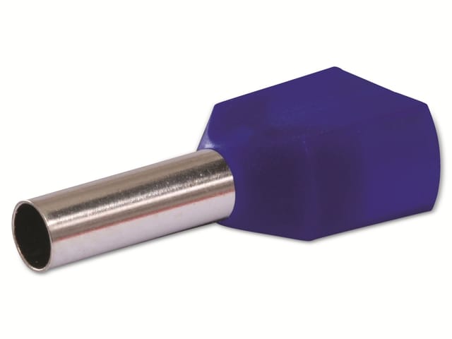 QUAD 22C437 - Twin-Aderendhülsen 2,5 mm², Blau 100 St.