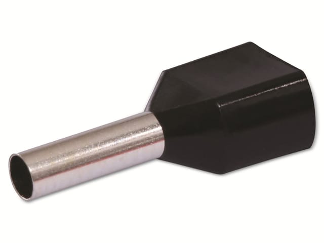 QUAD 22C436 - Twin-Aderendhülsen 1,5 mm², Schwarz 100 St.