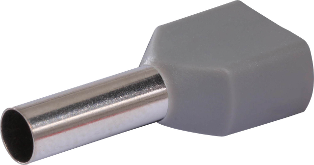 QUAD 22C438 - Twin-Aderendhülsen 4 mm², Grau 100 St.