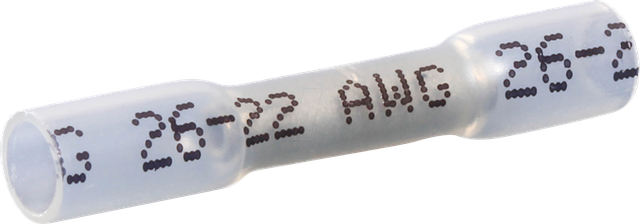 QUAD 22C469 - Stoßverbinder weiß 150 Stk 0,3-0,5mm² Wärmeschrumpfisolierung