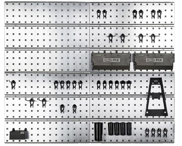 RAACO 120982 - 4 Wandpaneele, 2 raacoFix, 38 Haken