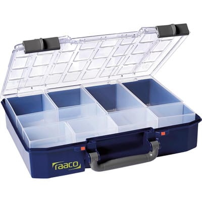 RAACO 143608 - Sortimentskasten, CarryLite 80, 337 x 79 x 278 mm, 9 Fächer