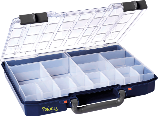 RAACO 143615 - Sortimentskasten, CarryLite 55, 337 x 57 x 278 mm, 16 Fächer