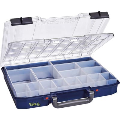 RAACO 145572 - Sortimentskasten, CarryLite 55 DLU, 337 x 58 x 278 mm, 16 Fächer