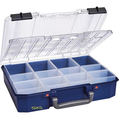 RAACO 145589 - Sortimentskasten, CarryLite 80 DLU, 337 x 82 x 278 mm, 12 Fächer