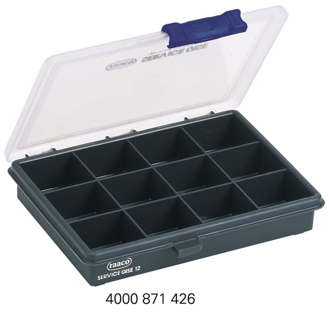 RAACO PSC 6-12 - Sortimentskasten, PSC 6-12, 175 x 32 x 145 mm, 12 Fächer