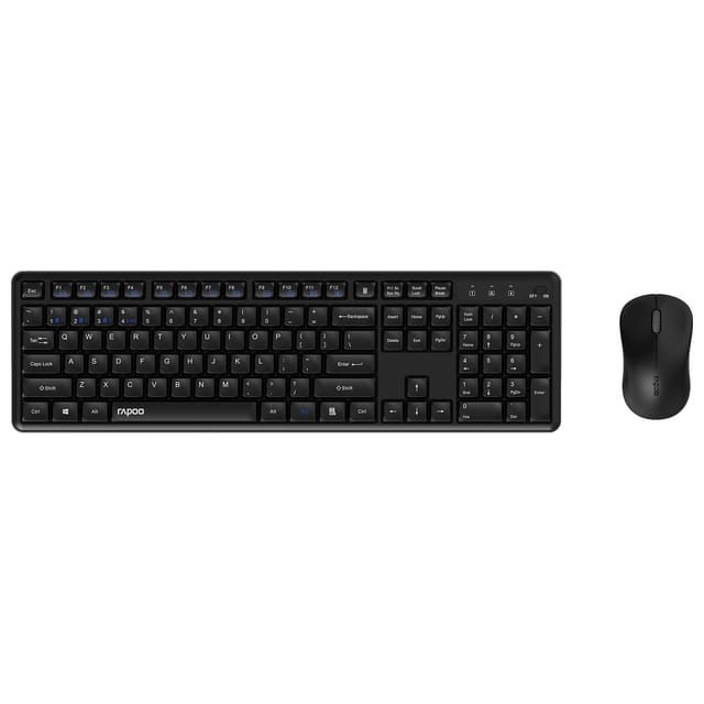 RAPOO 8150M SW - Tastatur-/Maus-Kombination, Bluetooth/Funk, schwarz, DE